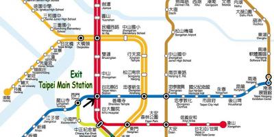 Taipei hlavnej vlakovej stanice mapu