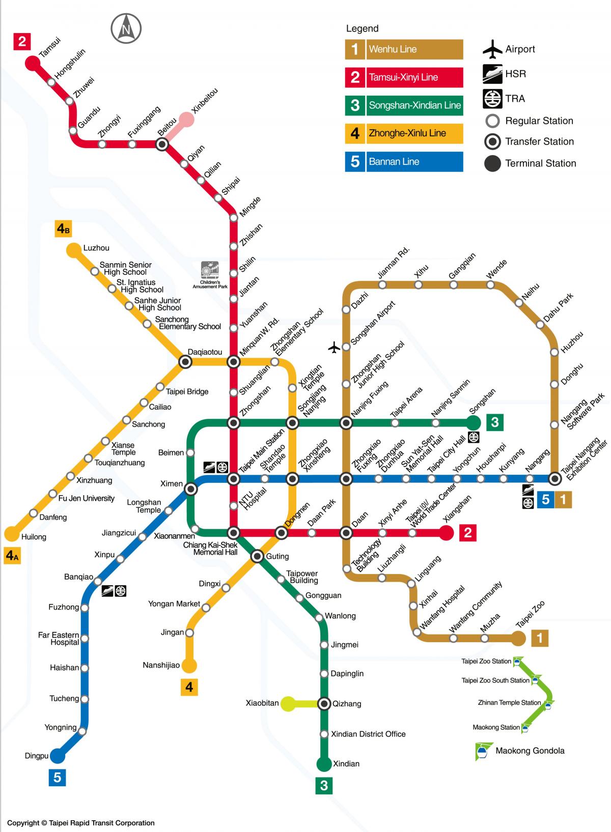 Taipei mrt line mapu