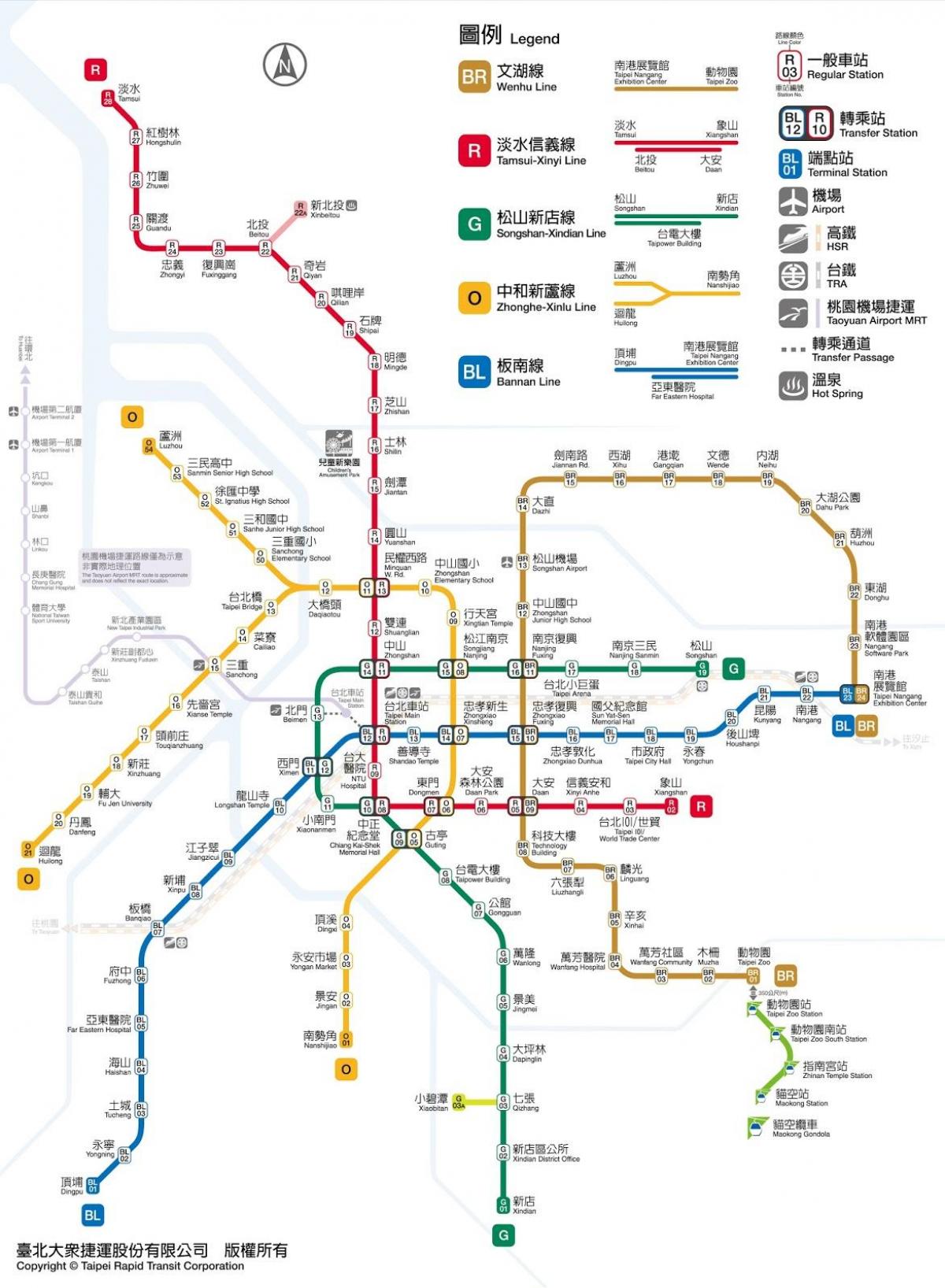 mapa Taipei jieyun