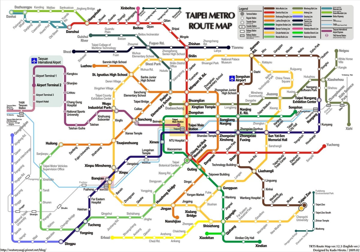metro Taipei mapu