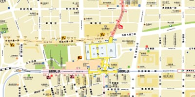 Mapa Taipei podzemné mall